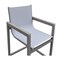 Armen Living Marina Outdoor Patio Barstool in Gray Powder Coated Finish with Gray Sling Textilene LCMABAGR - alternate 2